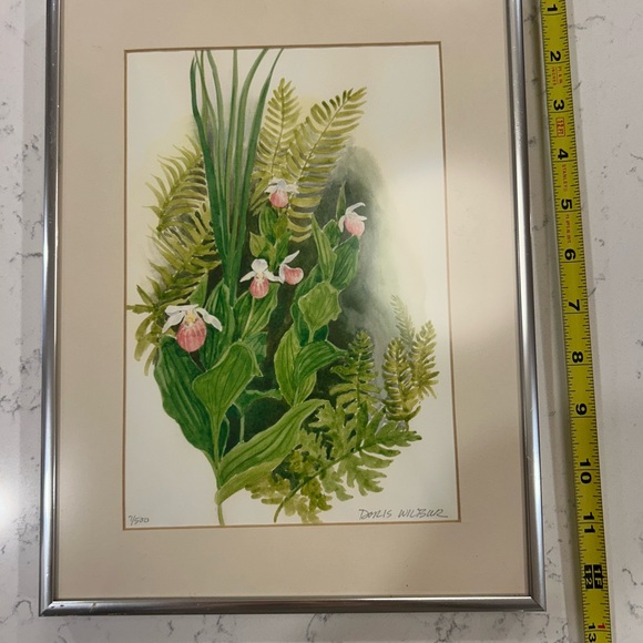 Botanical giclee wall art. Framed and matted giclee print from watercolor. - Picture 3 of 5